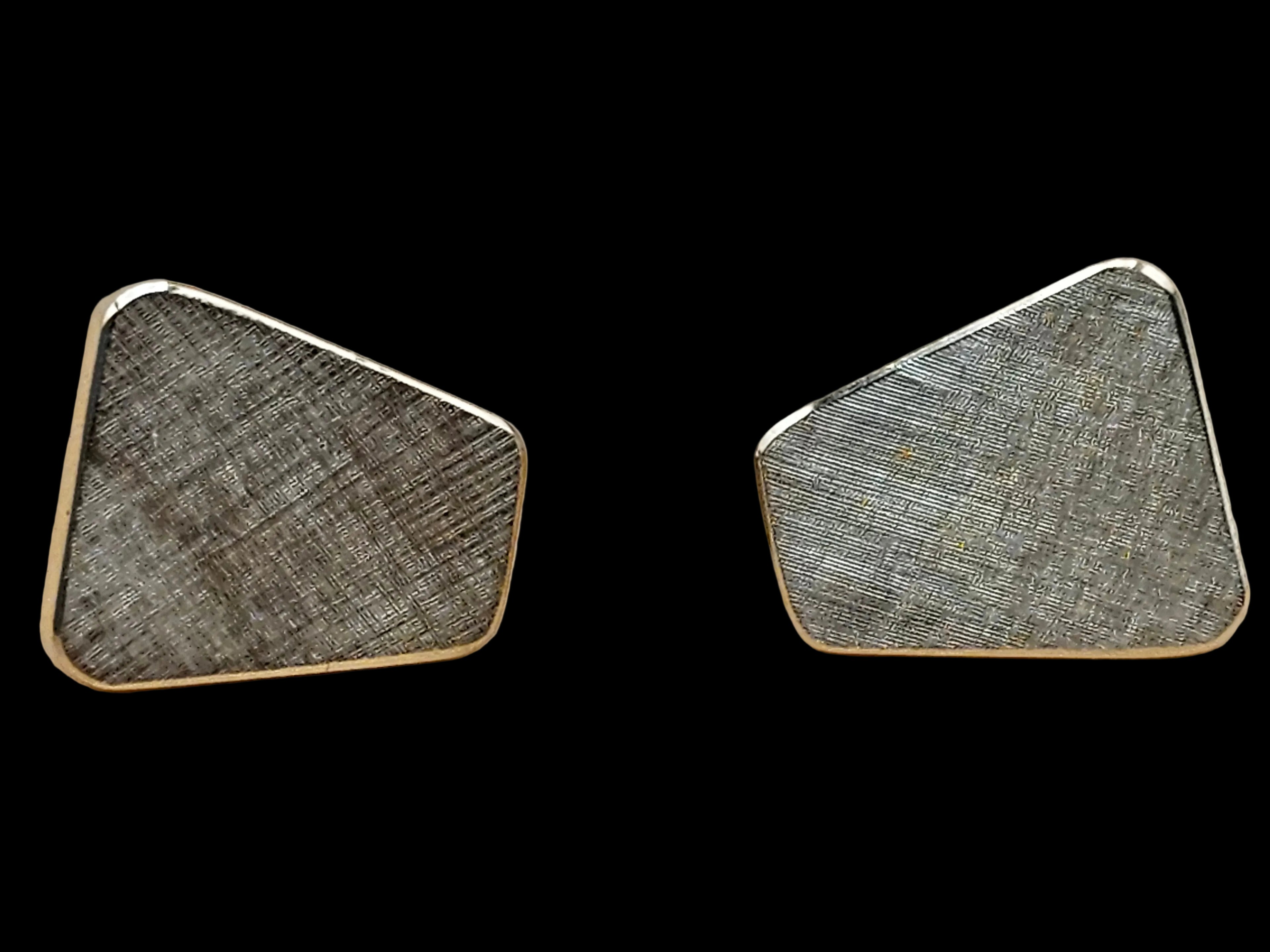 Vintage Jonas Koch 14K Two-Tone Gold Modernist Cufflinks, 13.33g
