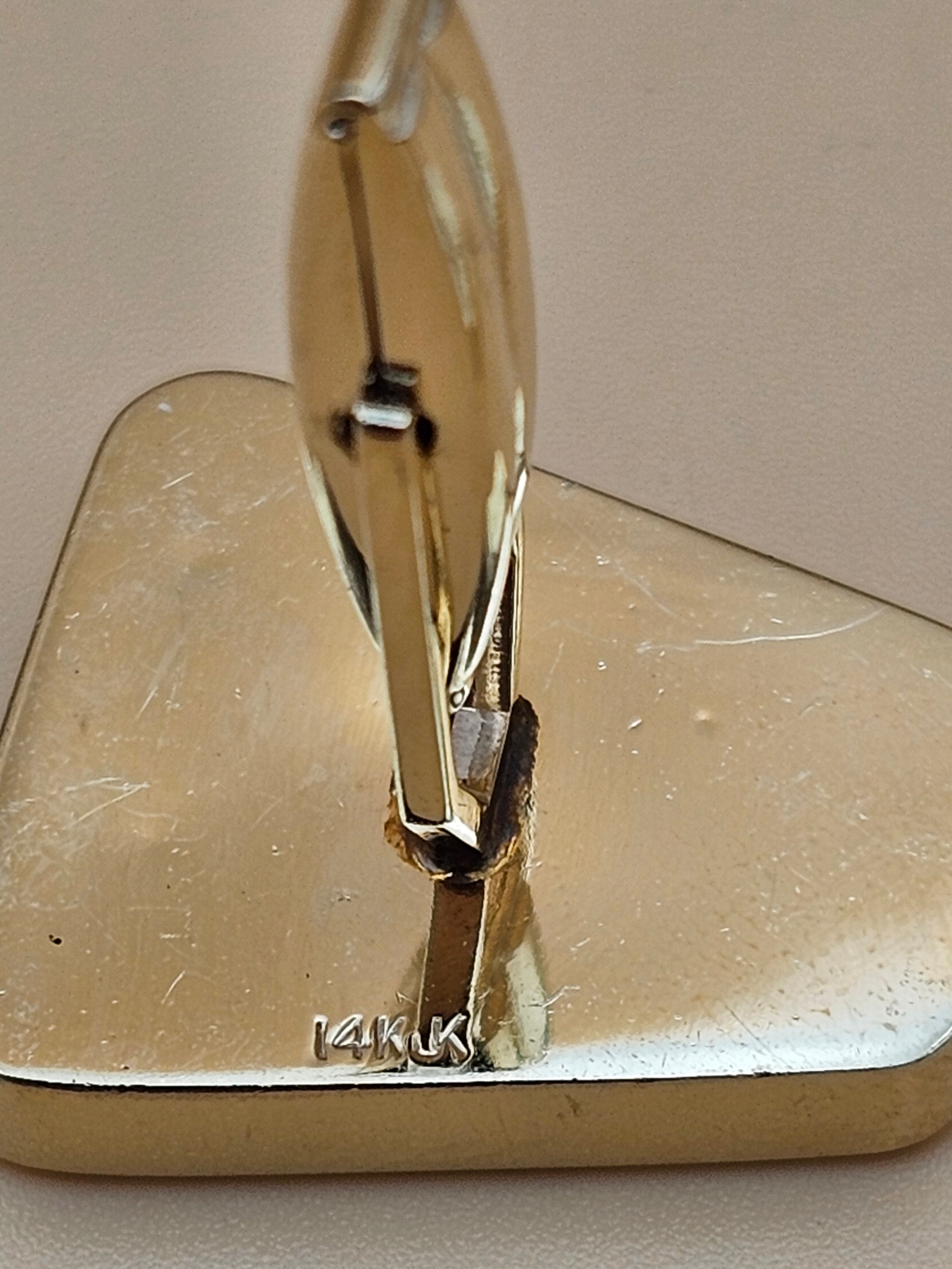 Vintage Jonas Koch 14K Two-Tone Gold Modernist Cufflinks, 13.33g